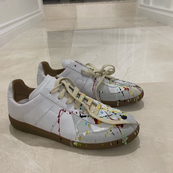 Maison Margiela paint splatter sneakers Size 39.5 - Picture 3 of 15